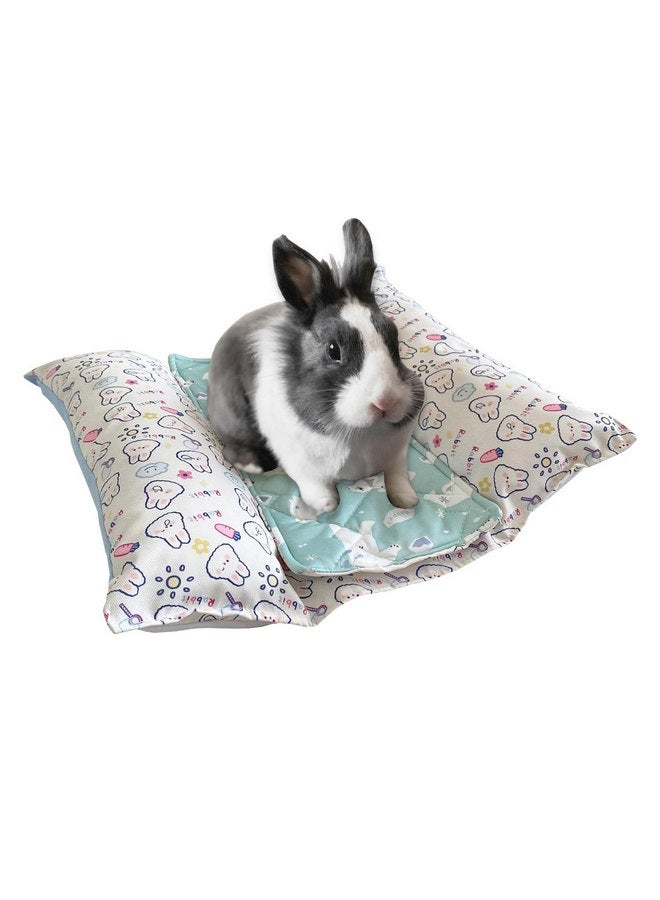 Ymid Select Rabbit Bunny Lounger Pillow Cuddle Cushion Bed with Flannel and Cooling Mat Bunny Flop Mat Snuggle Bed - Image 1