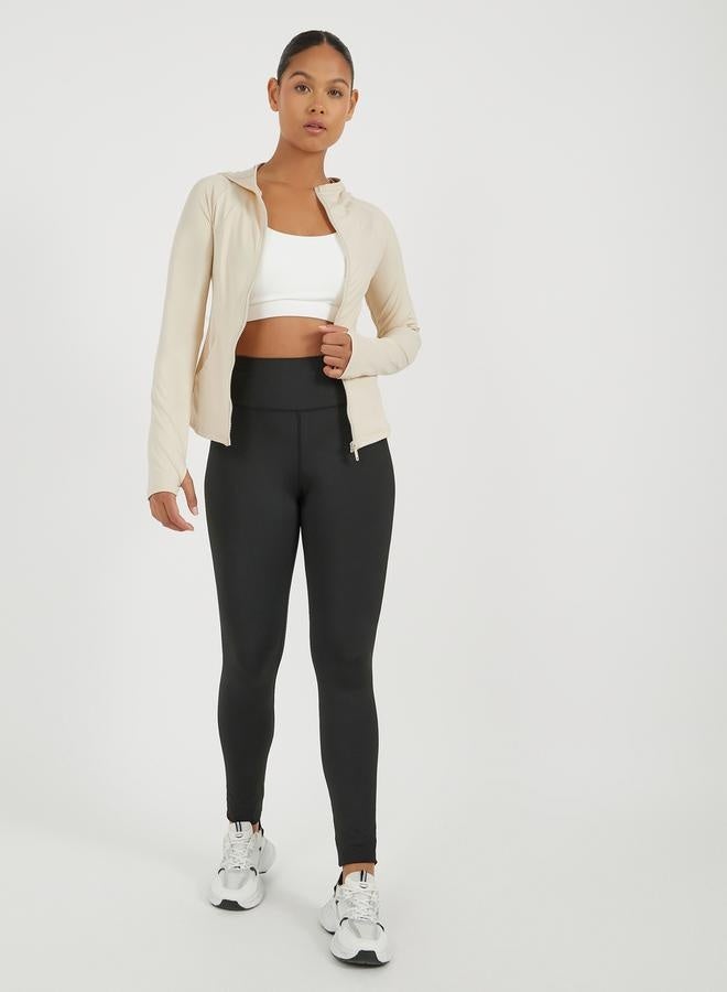 ستايلي اكتيف جاكيت بسحاب بغطاء رأس وتفاصيل خياطة كونتور - Image 4