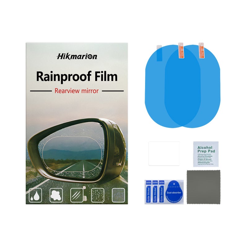 Hikmarion Car Rearview Mirror Rain-Proof Sticker Relieves Water Condensation On The Mirror And Keeps Visibility Clear During Rainy Days - Image 1