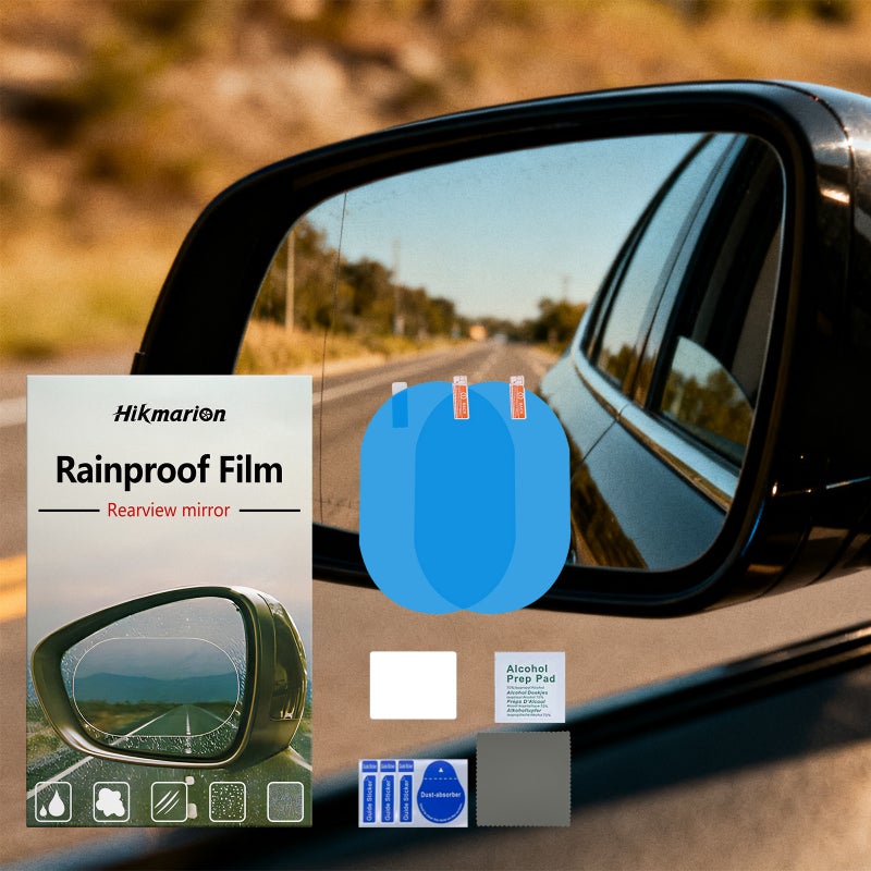 Hikmarion Car Rearview Mirror Rain-Proof Sticker Relieves Water Condensation On The Mirror And Keeps Visibility Clear During Rainy Days - Image 2