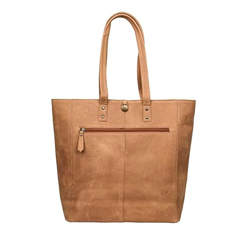 ANTONIO VALERIA Ava Cognac Premium Leather Tote/Top Handle Shoulder Bag for Women - Image 3