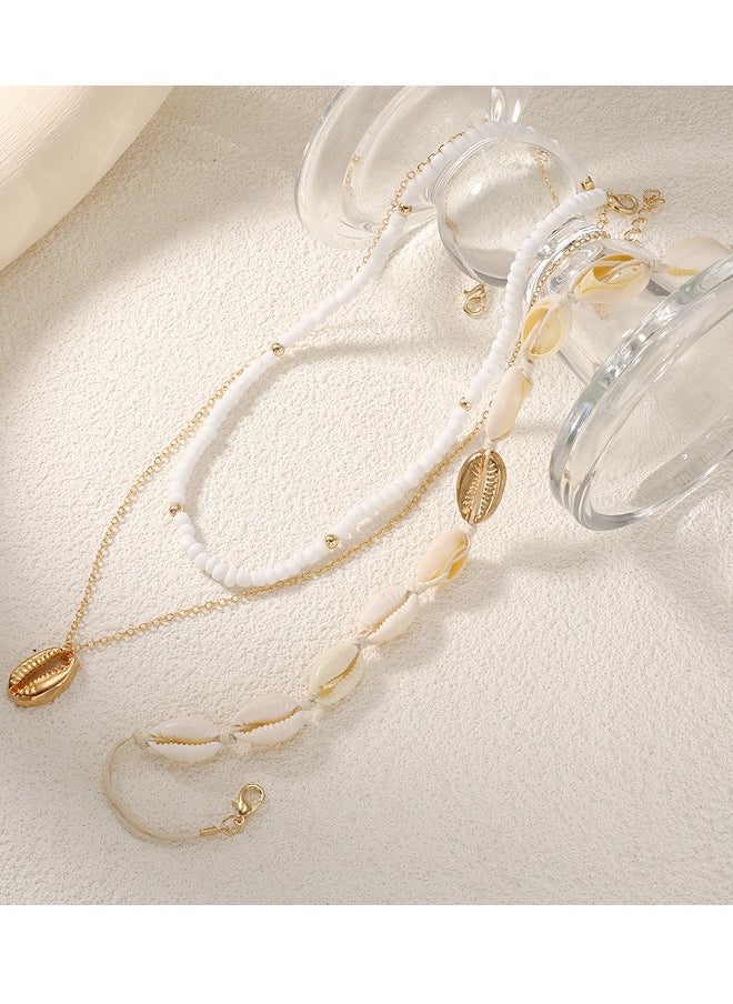 Multi Layered Female Bohemian Style Shell Pendant Necklace