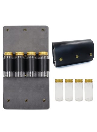 Portable Camping Spice Storage Bag with 4 Spice Jars, Camping Spice Set Kit, Outdoor Spice Containers, PU Leather Camping Seasoning Condiment Organizer for Travel Hiking BBQ - pzsku/ZB3F35BC9EE8CA91D11EFZ/45/1742535242/c7d1ad9e-fdce-495a-b097-1f357b8e34c5