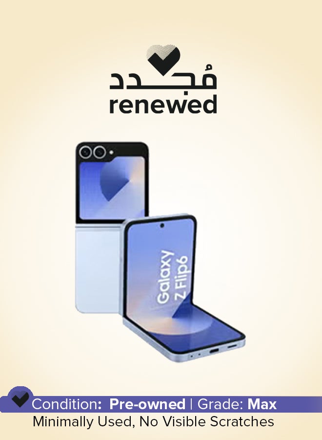 سامسونج Renewed - Galaxy Z Flip 6 Dual SIM Blue 12GB RAM 256GB 5G - International Version - Image 1