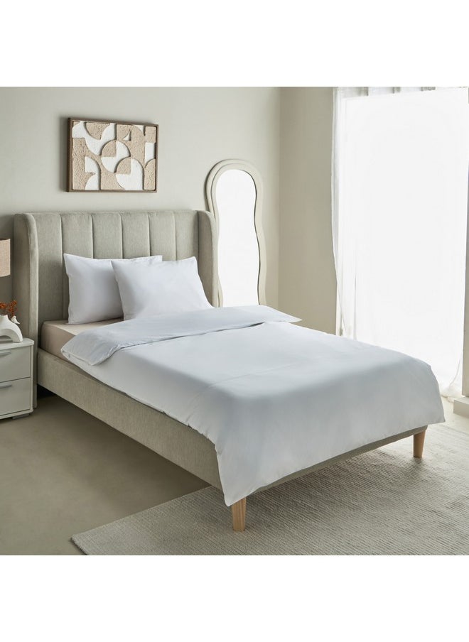 Home Box Purely-percale 2-Piece 300TC Percale Single Duvet Quilt Cover Set 200 x 135 cm  - Image 1