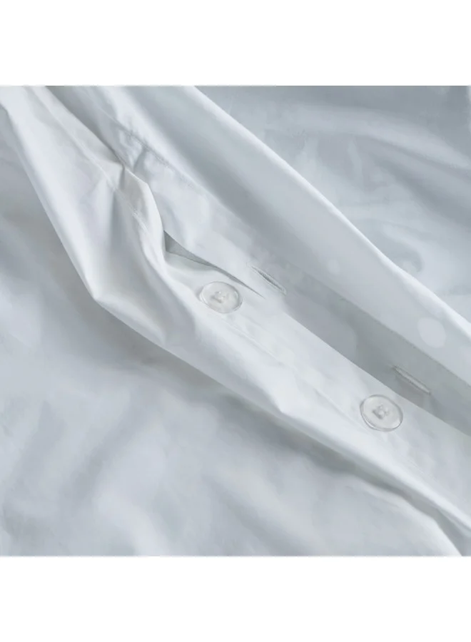 Home Box Purely-percale 2-Piece 300TC Percale Single Duvet Quilt Cover Set 200 x 135 cm