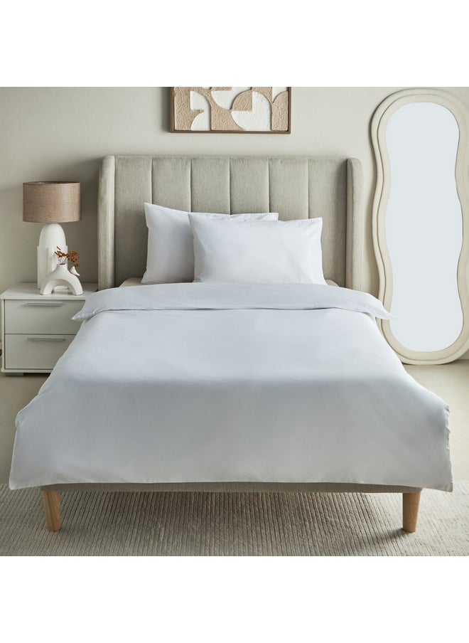Home Box Purely-percale 2-Piece 300TC Percale Single Duvet Quilt Cover Set 200 x 135 cm  - Image 3