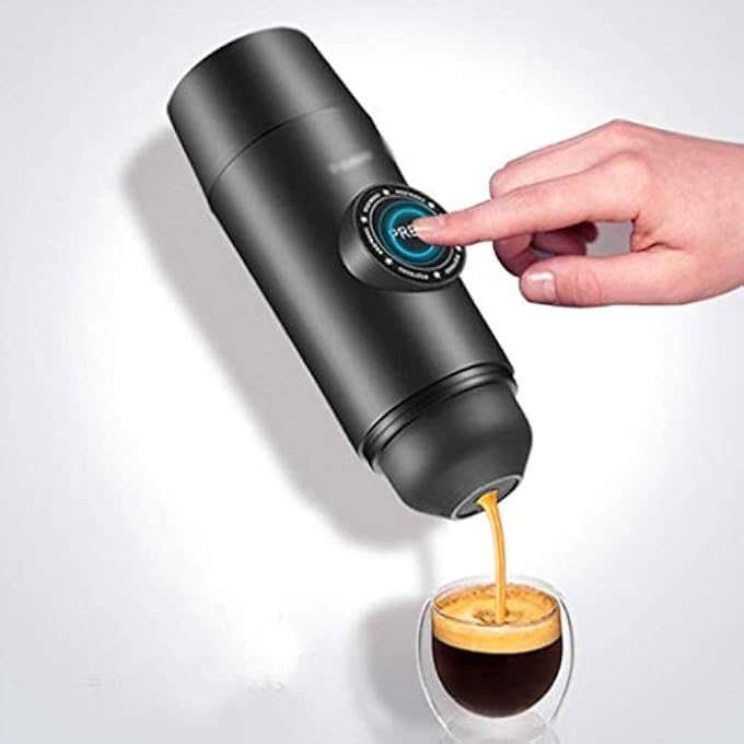 ريحني ماكينة قهوة، ماكينة إسبريسو محمولة، كبسولات أصلية ومتوافقة، ماكينة قهوة للسفر تعمل يدويًا - Image 4