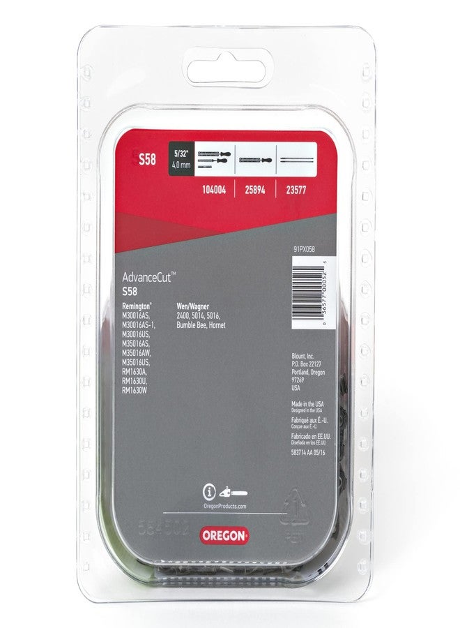 Oregon S58 AdvanceCut Replacement Chainsaw Chain for 16-Inch Guide Bars, 58 Drive Links, Pitch: 3/8", .050" Gauge, Fits Remington, Skil, Wen, and More - Image 4