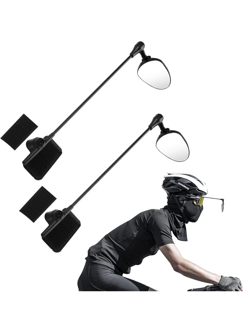 SOLARAE Bike Helmet Mirror, Fully Adjustable Rear View Bicycle Helmet Mirror for Cycling, Ultra-Clear Glass Safety Mirror, 360 Degree Bicycle Rear View Wide Angle Mirror (2 Pack) - Image 1