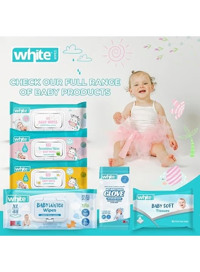 White baby wipes, 72 wipes - Image 2