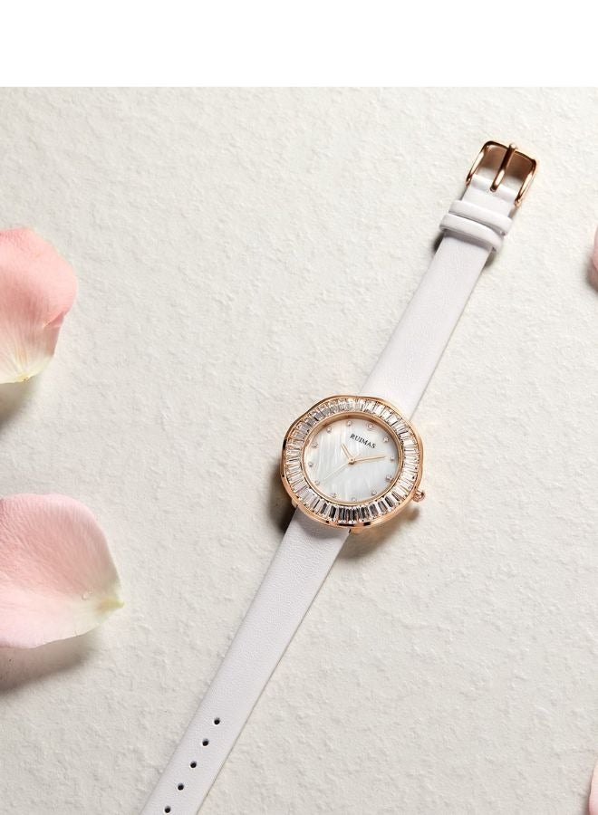 رويماس ساعة يد نسائية من Ruimas فاخرة بسوار جلدي مقاومة للماء - Image 5