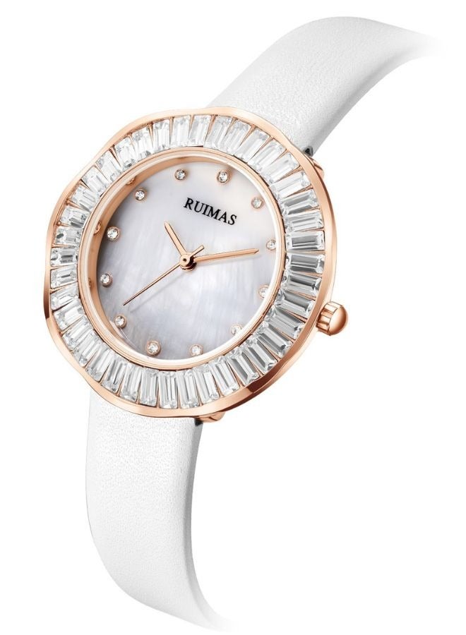 رويماس ساعة يد نسائية من Ruimas فاخرة بسوار جلدي مقاومة للماء - Image 3
