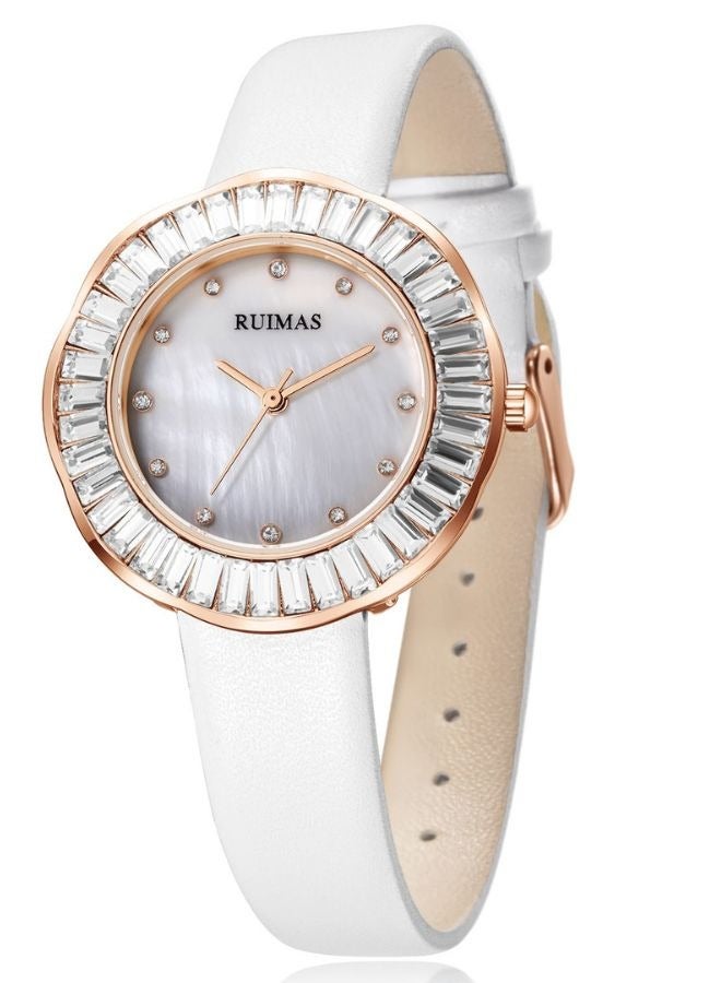 رويماس ساعة يد نسائية من Ruimas فاخرة بسوار جلدي مقاومة للماء - Image 2