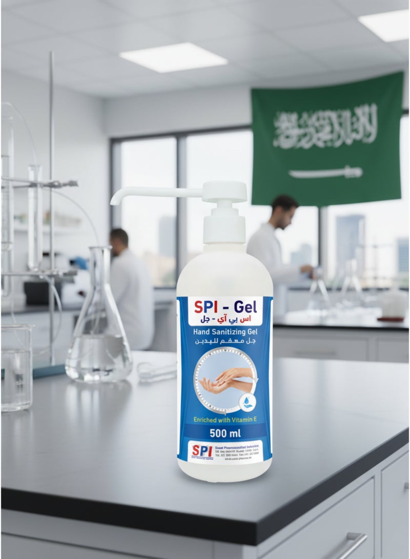 SPI Hand Sanitizer Gel pure  Enriched with Vitamin E,  500ml - Image 4