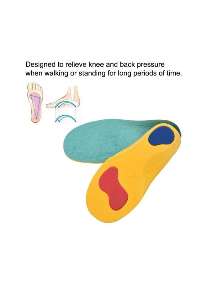 Generic - Orthotic Insoles for Kids Prevent Flatfoot, Foot Valgus, Foot Pronation etc Breathable Shockproof 3D Shoe Pads Inserts Boys Girls (S) - Image 1