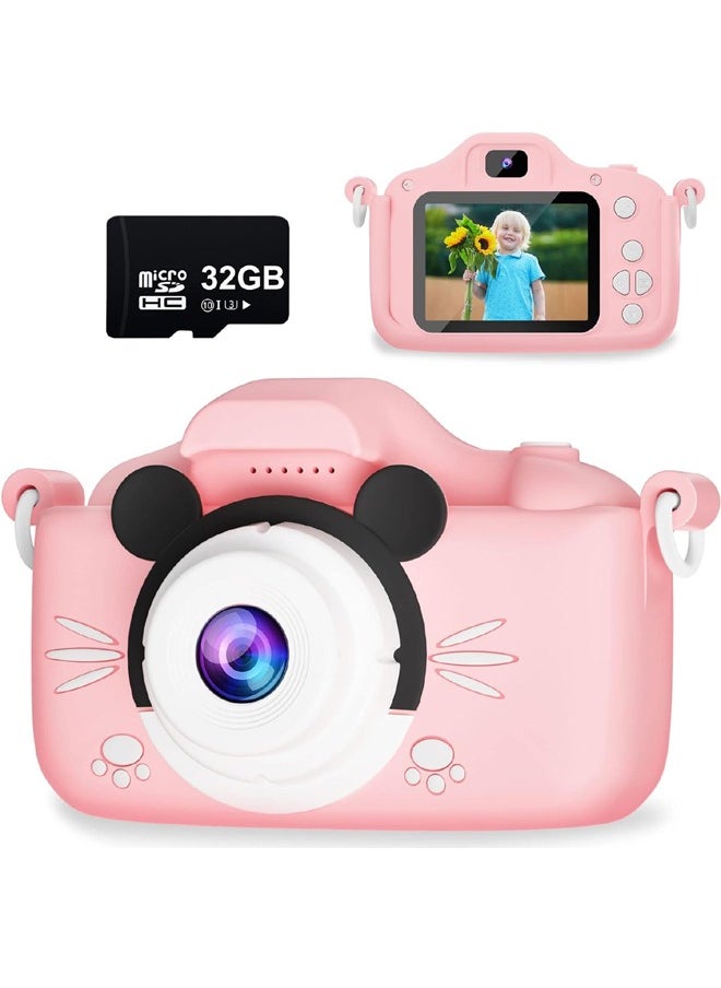 Oteeto Oteeto Digital Kids Camera - 2.0 Inch IPS Screen, 1080P HD Video, Supports Games & Music-PINK  - Image 2