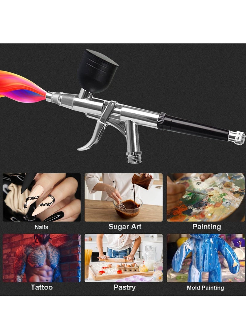 KASTWAVE مجموعة الرش المحمولة 50PSI ضاغط قابل لإعادة الشحن حلك الشامل للرسم فن الأظافر المكياج تزيين الكعك والمزيد  - Image 2