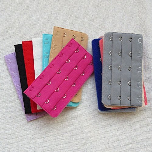 Hustar 20 Pcs Elastic 4 or 5 Hook Bra Strap Extenders Bra Extension for Women 5 Hooks - Image 4