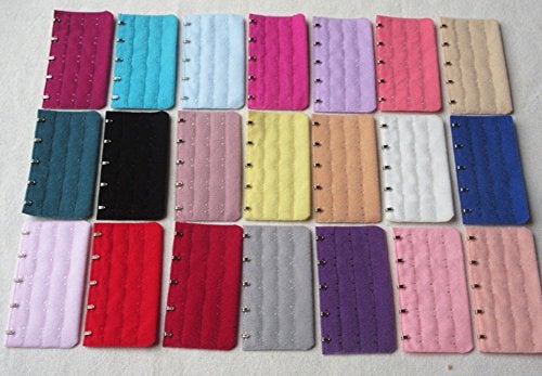 Hustar 20 Pcs Elastic 4 or 5 Hook Bra Strap Extenders Bra Extension for Women 5 Hooks - Image 3