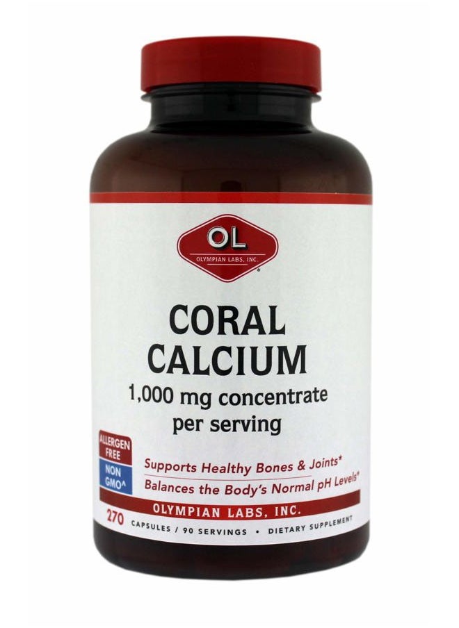 Olympian Labs Coral Calcium | 1g Per Serving | 1000 mg | 270 Capsules Supporting Healthy Bones and Joints  - Image 1