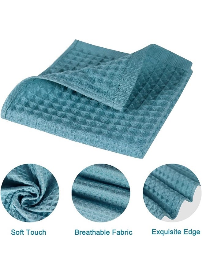 VFAEJLL 100% Cotton Kitchen Towels Set, Waffle Weave Kitchen Dish Cloth, Super Absorbent Kitchen Dish Towels For Drying Dishes 13X13 Inches Dish Rags For Washing Dishes 6 Pack Mixed Color, Hand Towels  - Image 3