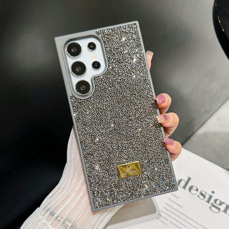 SWAROVSKI Applicable to Samsung S26 Ultra Luxury Sparkling Diamond S26 Plus Phone Case S25 Light Luxury Water Crystal High-End Anti-Fingerprint - Image 1