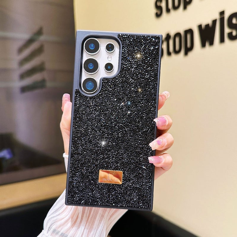 SWAROVSKI Applicable to Samsung S26 Ultra Luxury Sparkling Diamond S26 Plus Phone Case S25 Light Luxury Water Crystal High-End Anti-Fingerprint - Image 2