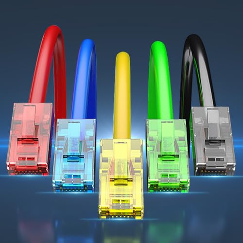 ZOERAX 100Pack RJ45 Cat6 Pass Through Connector Assorted Colors RJ45 Modular Plugs for Solid or Stranded UTP Cable - Image 3