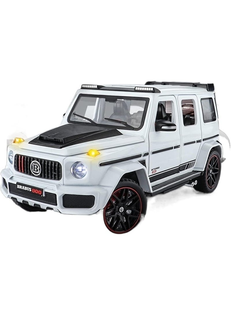 Mercedes-Benz Brabus G800 Diecast Model Car – 1:24 Scale White Alloy SUV Toy with Pull-Back, Sound & Light – Collectible Gift for Kids & Car Enthusiasts - Image 1