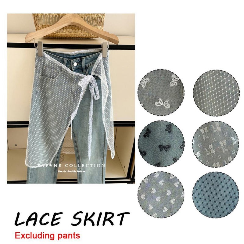 One-piece Korean style design with floral embroidery and lace trim, a must-have for layering, especially when paired with a sheer skirt with a flared hem. - Image 3