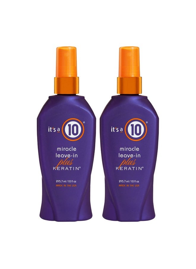 It's a 10 Haircare - بخاخ Miracle Leavein Plus Keratin سعة 10 أونصة سائلة (عبوة من قطعتين) - Image 1
