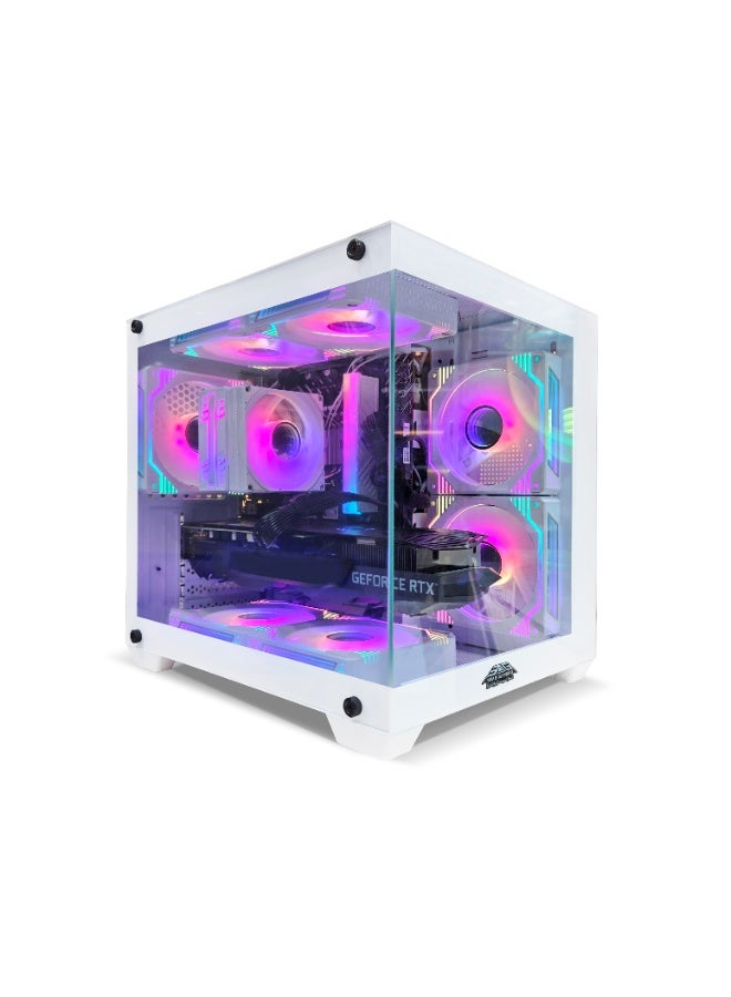 NOVA White Gaming PC, Intel i5-12400F Processor/16GB RAM/1TB SSD/NVIDIA GeForce RTX 4060 8GB Graphics/Windows 11 Pro/ RGB Gaming Case White