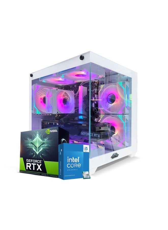 Arab Gamers NOVA White Gaming PC, Intel i5-12400F Processor/16GB RAM/1TB SSD/NVIDIA GeForce RTX 4060 8GB Graphics/Windows 11 Pro/ RGB Gaming Case White - Image 2