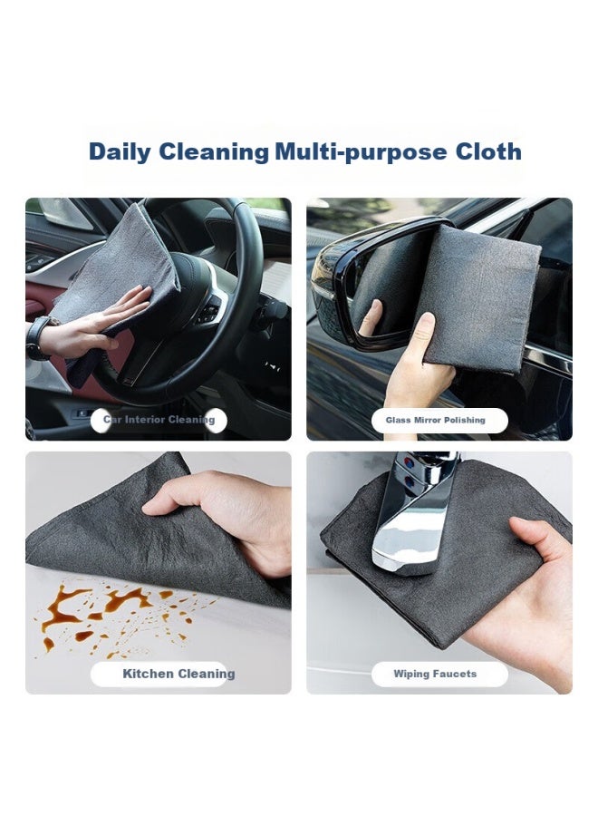 Coodora Magic Cleaning Cloth, 5-pack, Glass Cleaning Tool, Lint-free, No Water Marks, For Mirrors, Windows, Car Washing And Cleaning - Image 4