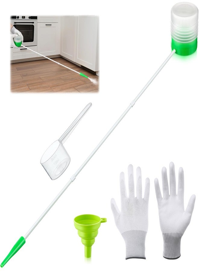 Mysora Adjustable 12'' to 36'' Diatomaceous Earth Powder Duster Kit, Diatomaceous Earth Dust Applicator with Scoop, 14g Funnel & Protective Gloves, Powder Sprayer for Indoor Outdoor Use (Green - Image 1