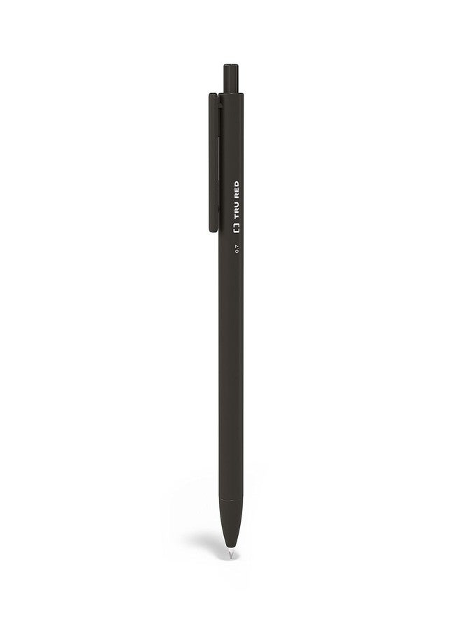 TRU RED Retractable Gel Pens, Medium Point 0.7mm, Black Ink, 15 Pack - Quick‑Dry Pens for Smear‑Free Office Writing - Image 2