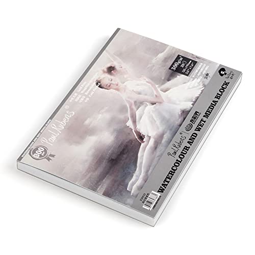Paul Rubens Watercolor Block Artist Quality Watercolor Paper 76 x 53 Inches 140lb AcidFree Cold Pressed Paper Pad 50 Percent Cotton Rag 20 Sheets - Image 1