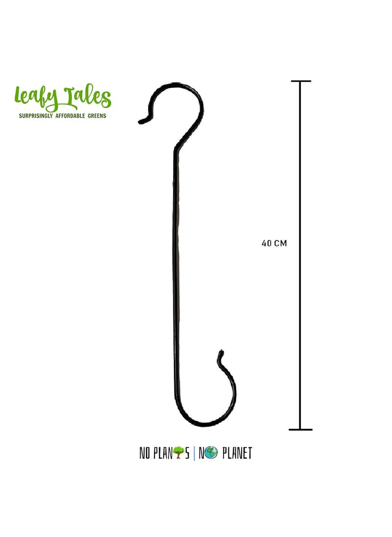 Leafy Tales Leafy Tales 16 inch Metal S Hooks for Hanging Pot Extension Pack of 10 pcs XL Size  - Image 2
