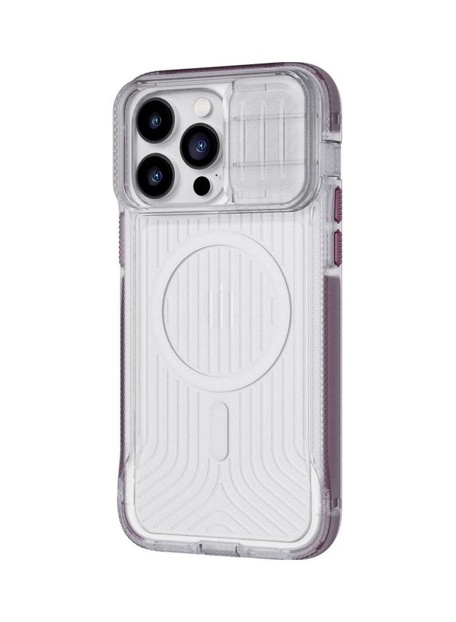 tech21 Evo Max iPhone 14 Pro Max Case with MagSafe Extreme 20 Feet Drop Protection with Sliding Camera Lens Cover - Frosted Purple - Image 4