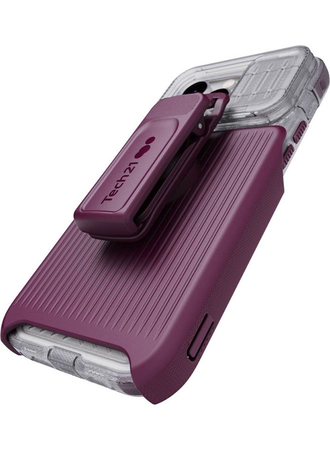 tech21 Evo Max iPhone 14 Pro Max Case with MagSafe Extreme 20 Feet Drop Protection with Sliding Camera Lens Cover - Frosted Purple - Image 5