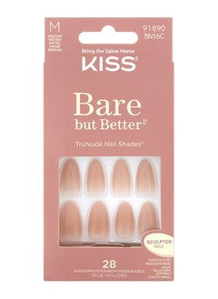 KISS Bare but Better TruNude Nail Shades 28 Nails BN16C Size M 