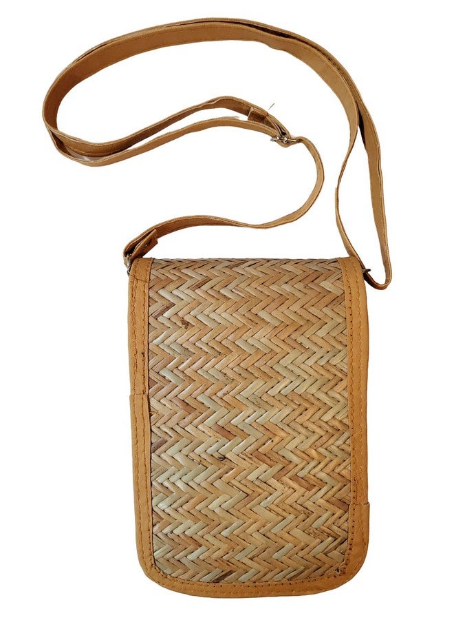 CLASSIQUE Bamboo Bag Shital Pati Handmade Women's Mobile Sling Bag Eco-Friendly & Functional Shoulder Crossbody Specially for Ladies - Image 5