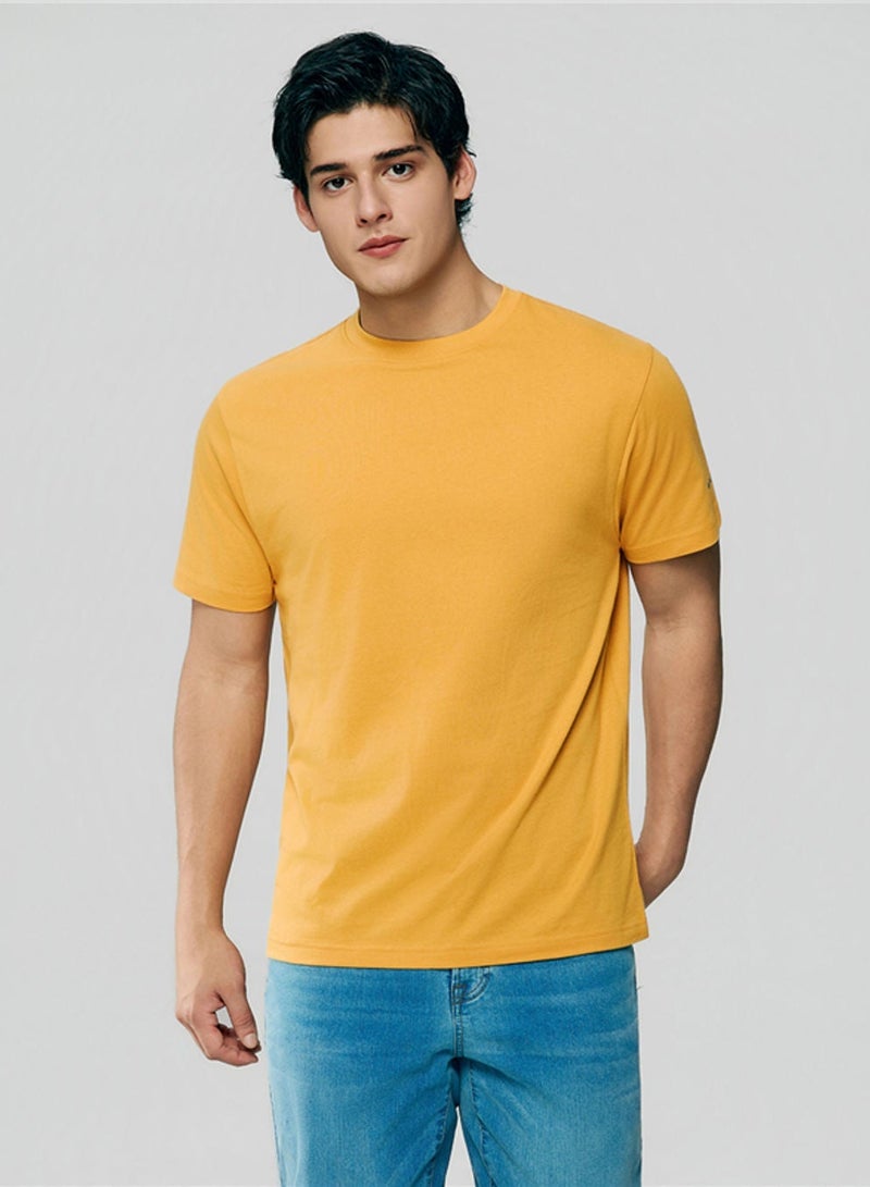 GIORDANO Men’s Slim Fit Cotton Crew Neck Tee - Image 1