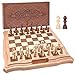AMEROUS 156 inches Magnetic Wooden Chess Set Handheld Style Chess Board Game Sets with Game Pieces Storage Slots  2 Extra Queens  Gift Package Chess for Beginner Kids and Adults - Image 4
