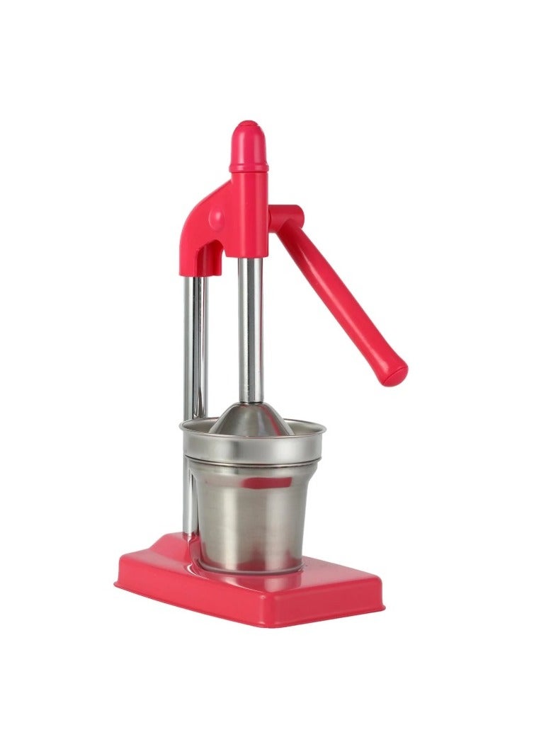 Manual Orange Juicer Hand Press Fruit Juicer Heavy Duty Countertop Squeezer Red - Image 1