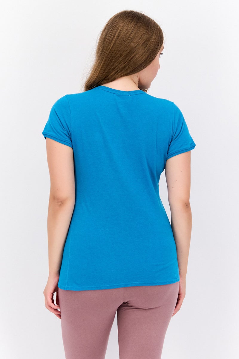 Brooks Women Sportswear Fit Short Sleeve Running Top, Blue  - Image 3