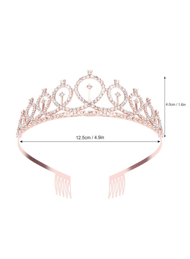 أوللاي طقم وشاح عيد ميلاد فتاة وتاج من حجر الراين - Image 3