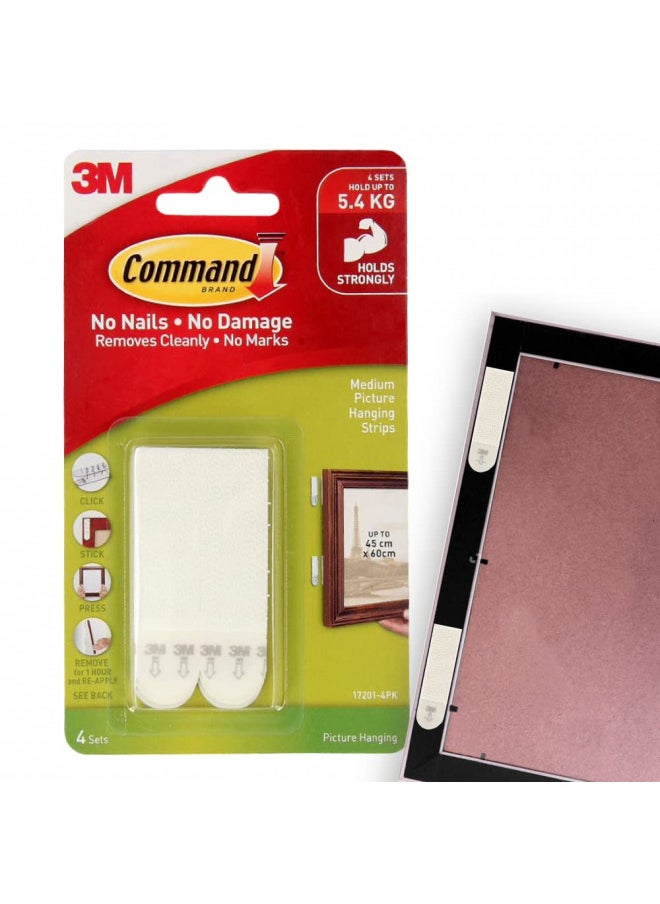 Command Command White 12 lb Picture Hanging Strips, Decorate Damage-Free, Indoor Use (17201-4PK-ES)  - Image 2