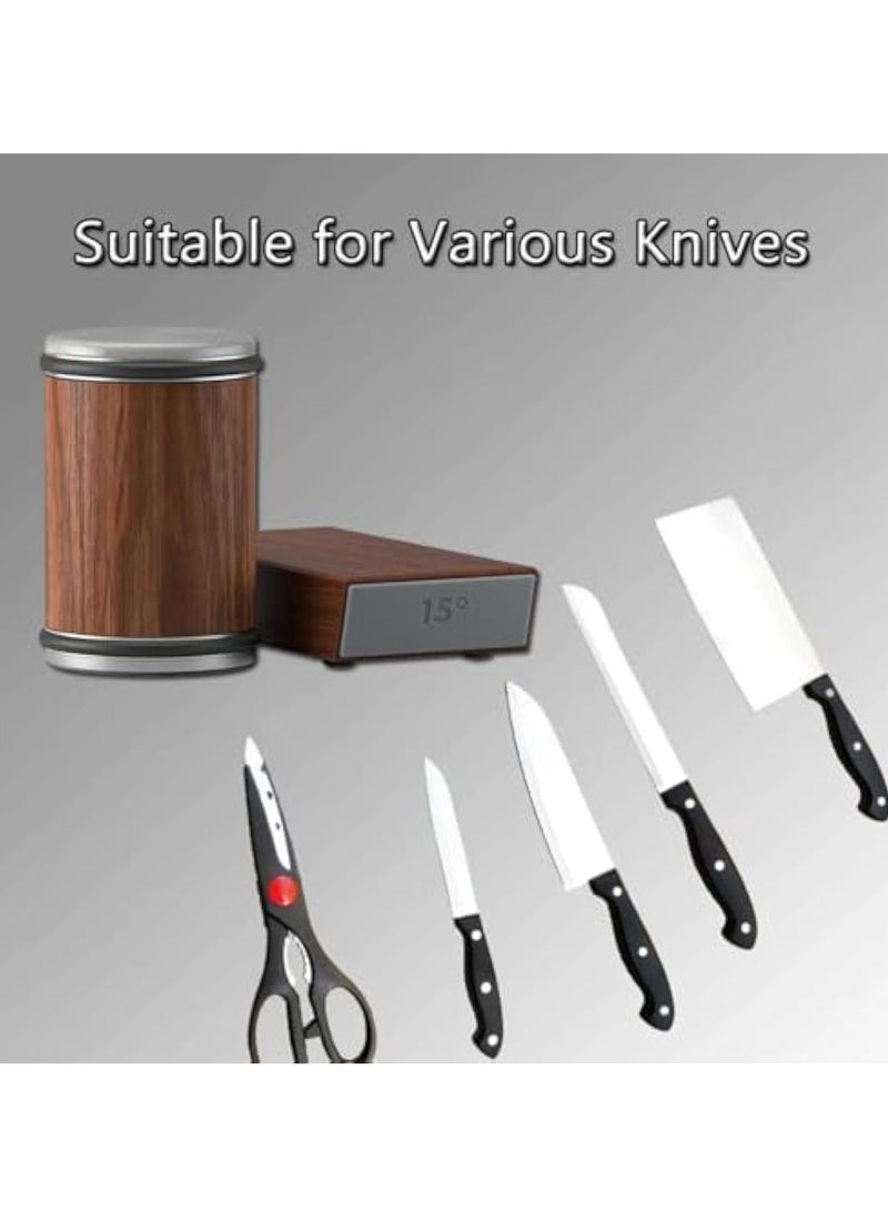 Arabest مُسنِّن السكاكين المتدحرج، نظام شحذ السكاكين المتدحرج لسكاكين المطبخ، يقدم شحذ بزاوية 15 و 20 درجة، أداة شحذ السكاكين للحواف المستقيمة من الفولاذ بأي صلابة 2024 - Image 3